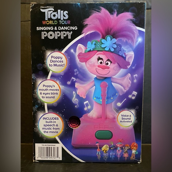 Trolls World Tour Singing & Dancing Poppy Brand NEW Sealed Box - Picture 4 of 10